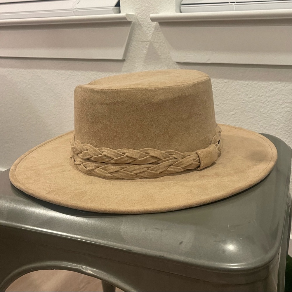 Anthropologie Tan Braided Hat